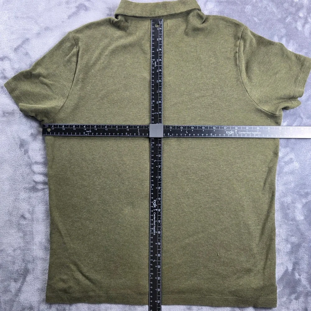 Banana Republic Polo Shirt Lot Mens L Green‎ Short Sleeve 100% Cotton 2 Pack